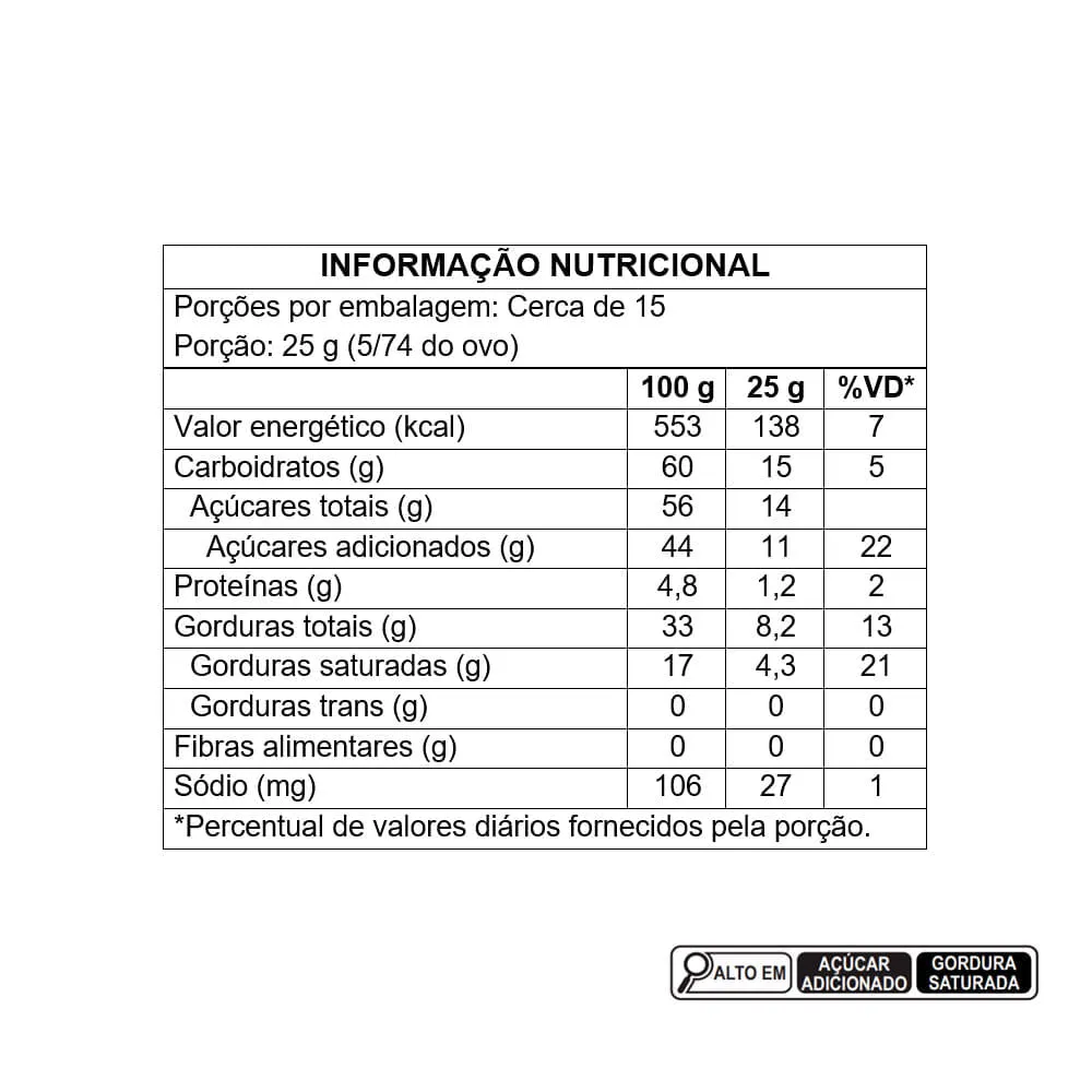 Brasil Cacau Ovo de Pascoa Cookies & Cream 370g - Imagem 4